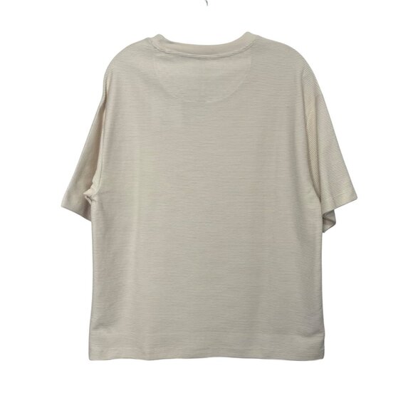 Denim & Flower Ricky Singh Textured Tshirt Mens Small Beige New Relaxed Fit - Picture 2 of 12